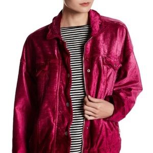 Free People Velvet Trucker Jacket